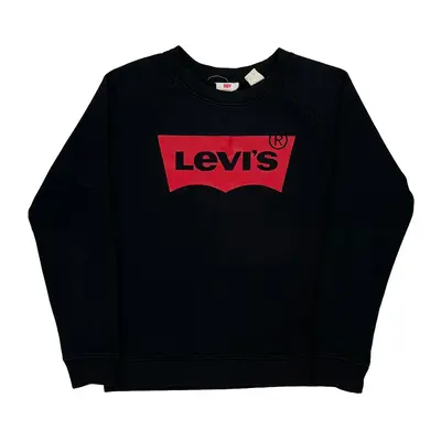 Levis Spellout Sweatshirt - XS Black Cotton Blend