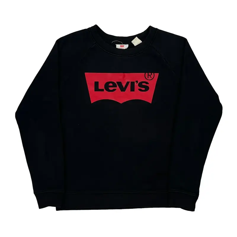 Levis Spellout Sweatshirt - XS Black Cotton Blend