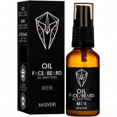 Masveri Face Beard Oil All Skin Types - face and beard oil, for all skin types, 30 ml