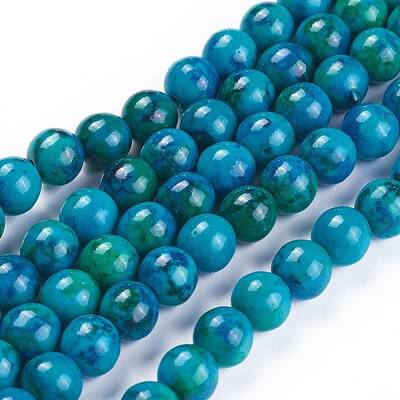 Synthetic Chrysocolla Beads Strands