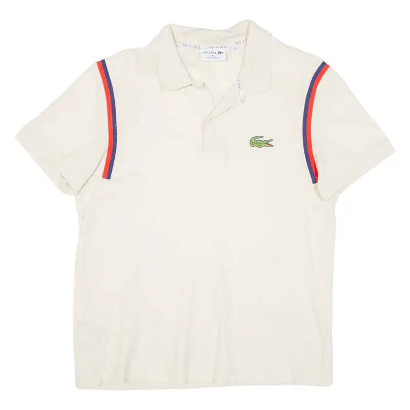 LACOSTE Made In France Mens Polo Shirt Beige M