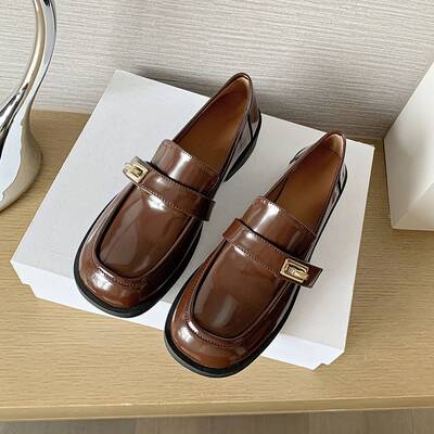 CHIKO Mashavu Square Toe Block Heels Loafers Shoes