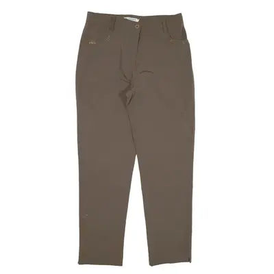 CARLA FERRONI Trousers Brown Regular Tapered Womens W30 L28