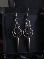 Punk Style Stainless Steel Dangle Earrings, Spiked Design Drop Earrings for Women, Fashion Jewelry for Party, Daily Decor, Tr...