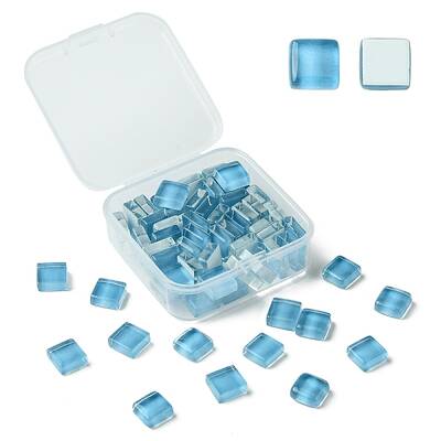 60Pcs Transparent Glass Cabochons