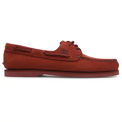 Timberland Classic Boat Nubuck Men's Boat Shoes - Dark Red - Size:US 10 Men