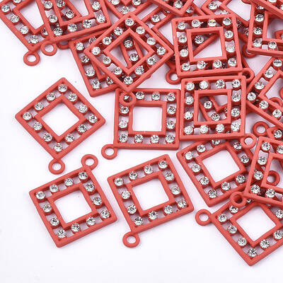 Spray Painted Alloy Pendants