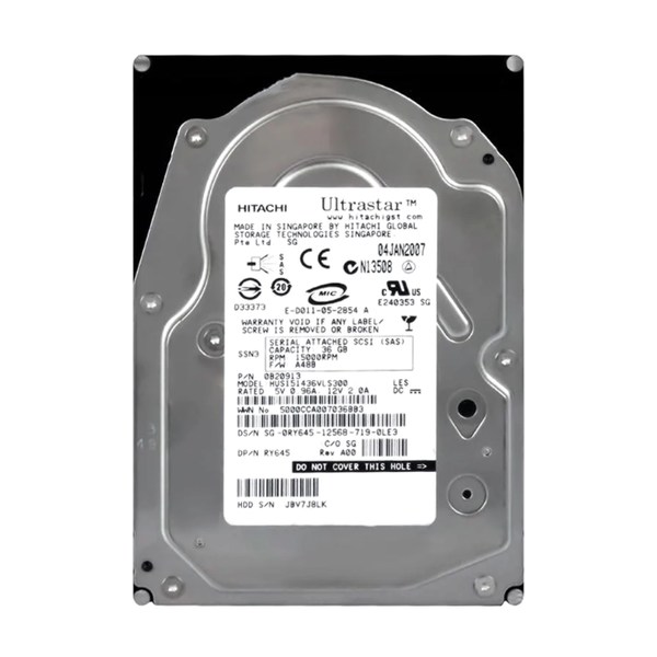 RY645 Dell 36GB 3Gb/s SAS 15000 3.5-inch 16MB Hard Drive