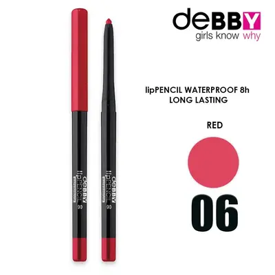 Debby Waterproof Lip Pencil 6 Red