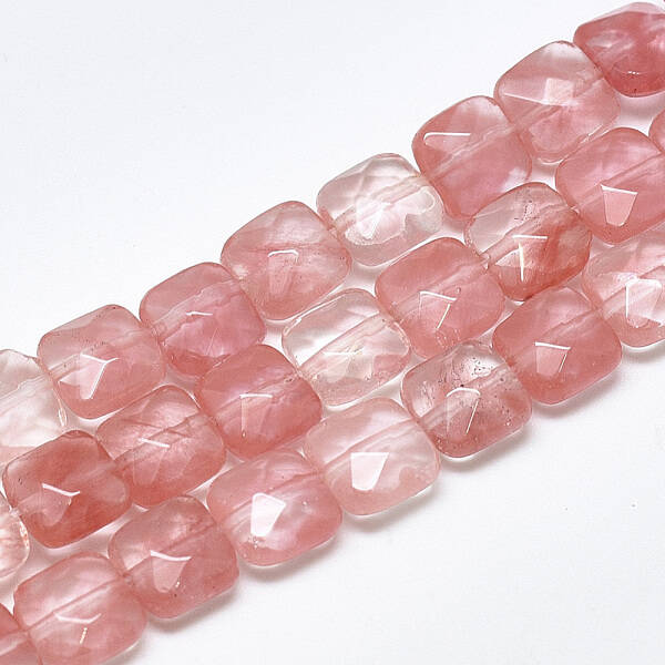 Cherry Quartz Glass Beads Strands