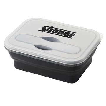 100 Custom Collapse'N Silicone Lunch Container - Microwave Safe & ...