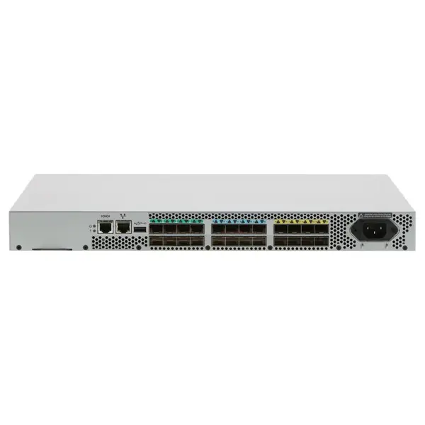 DS-6610B Brocade 24 x SFP+ Ports 32Gb/s Fibre Channel 8 x Ports Active Fully Managed Rack 1U Mountable Fibre Channel Switch