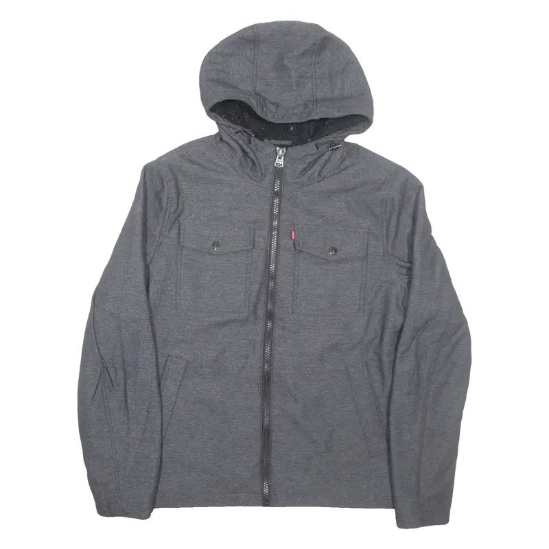 LEVI'S Mens Jacket Black Hooded S