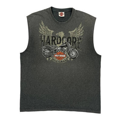 Harley Davidson Graphic Vest - 2XL Grey Cotton