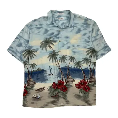 Pierre Cardin Hawaiian Shirt - XL Multicoloured Viscose