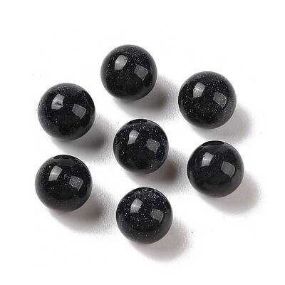 Synthetic Blue Goldstone No Hole Sphere Beads
