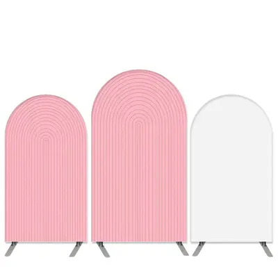 Aperturee Nude Ripple Walls Theme White Pink Birthday Arch Backdrop Kit | Chiara Arch Backdrop Diy | Wall Backdrop Diy | Diy ...