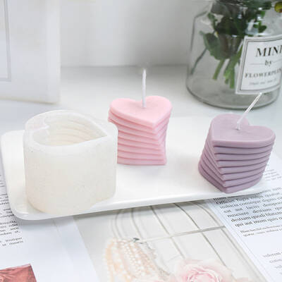 DIY Heart Candle Food Grade Silicone Molds