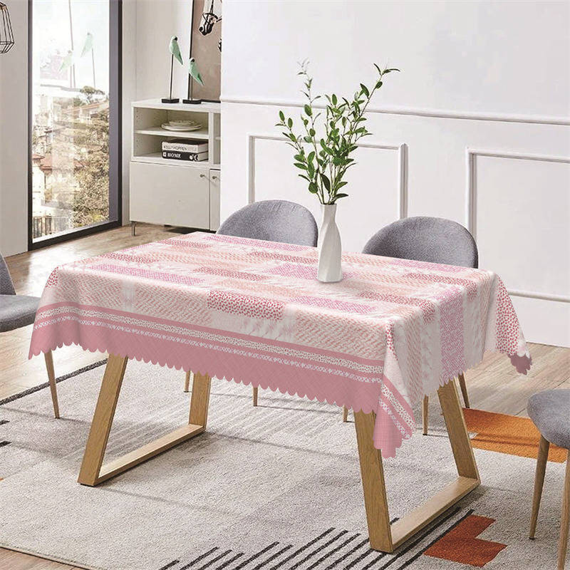 Lovely Pink Texture Plice Print Rectangle Tablecloth - Aperturee