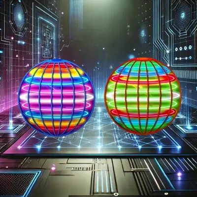 Neon Mini Hand Drone Toy Orb Flying Ball - Sensory Stress Relief Fidget Toys for Kids Teens Adults | Gesture Control Hover Ga...