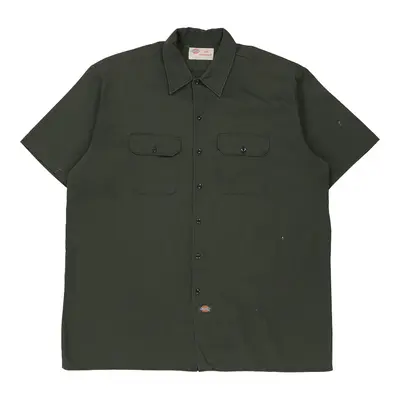 Dickies Short Sleeve Shirt - 2XL Khaki Polyester Blend