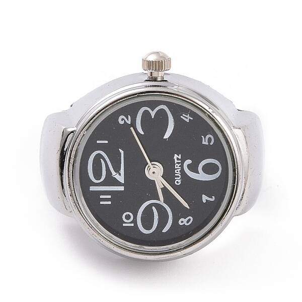 201 Stainless Steel Stretch Watchband Finger Ring Watches