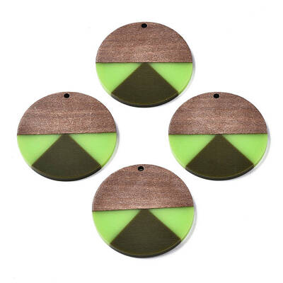 Resin & Walnut Wood Pendants