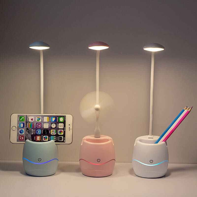 Reading Light Multifunction Storage Eye Protection LED Charging Lamp  Bedroom Office Lights