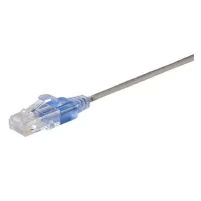 15159 Monoprice Cat6A Ethernet Patch Cable SlimRun Snagless RJ45 550MHz UTP Pure Bare Copper 10G 30AWG 10-Pack 5ft Gray