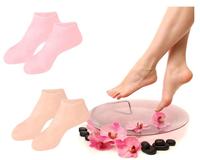 2 Pairs Silicone Socks for Dry Cracked Feet Women, Silicones Moisturizing Socks, Foot Spa Pedicure Silicone Socks (2 Colors A...