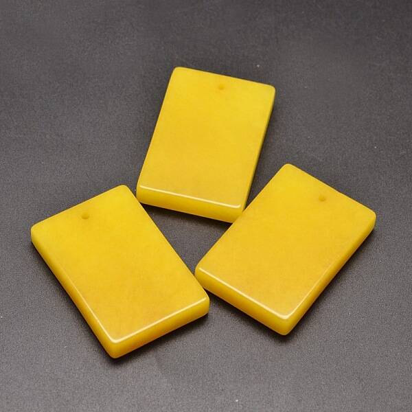 Dyed Natural Malaysia Jade Rectangle Pendants