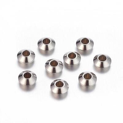 Tarnish Resistant 304 Stainless Steel Bicone Spacer Beads