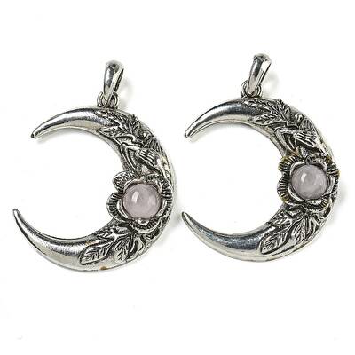Natural Rose Quartz Pendants