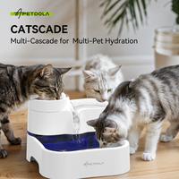 Apetdola Catscade Ultrafiltration Cat Water Fountain,FathersDayGift Multi-Level Cat Fountain with 3 Drinking Areas, 101oz/3L ...