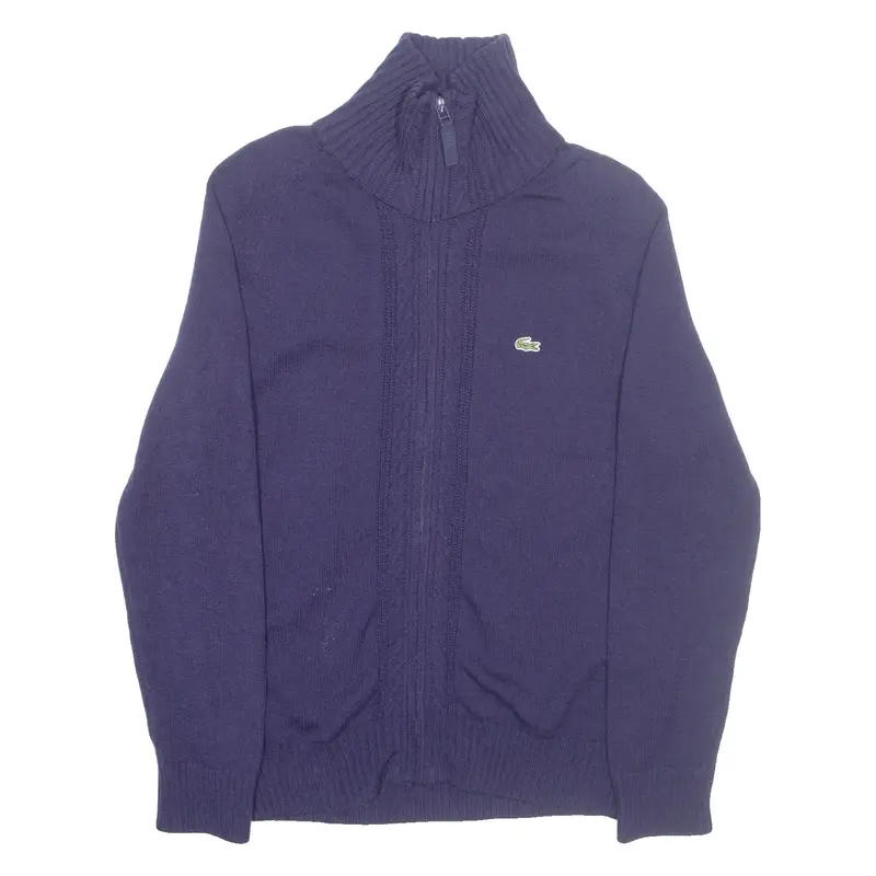 LACOSTE Mens Jumper Blue Tight Knit XS
