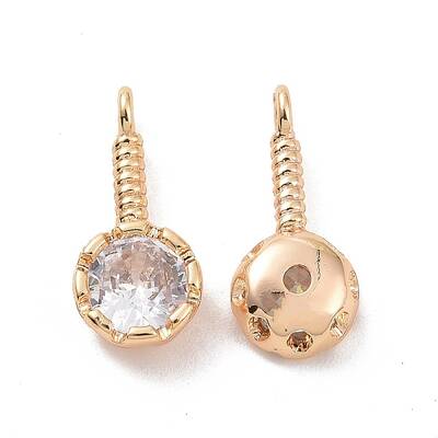 Brass Pave Cubic Zirconia Pendants