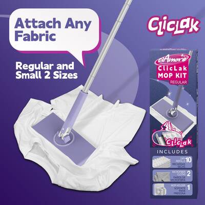 ClicLak Mopping and Sweeping Kit, Multi-Surface Kit for Floor, Cleaning Supply