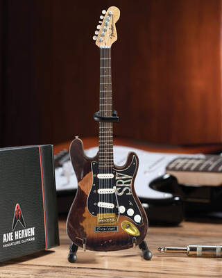 Stevie Ray Vaughan Fender Strat Distressed SRV Custom 10 Inch Miniature Guitar