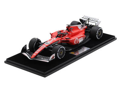 Ferrari SF-23 #16 Charles Leclerc 2nd Place Formula One F1 Las Vegas GP (2023) with Acrylic Display Case 1/18 Model Car by Lo...