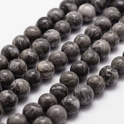 Natural Map Stone/Picasso Stone/Picasso Jasper Bead Strands