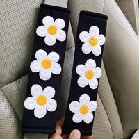 Flower Decor Car Seat Belt Cover, Car Seat Belt Shoulder Pad, Car Interior Accessories