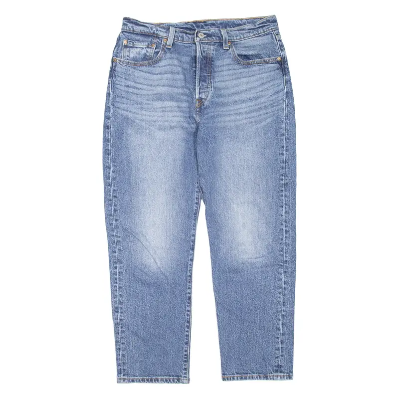 LEVI'S 501 BIG E Jeans Womens Blue Regular Straight Stone Wash W29 L26