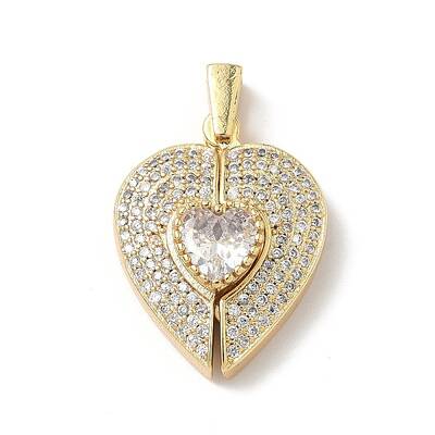 Brass Micro Pave Cubic Zirconia Pendants