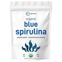 Micro Ingredients Organic Blue Spirulina Powder (Phycocyanin Extract) - No Fishy Smell, 100% Vegan Protein from Blue-Green Al...