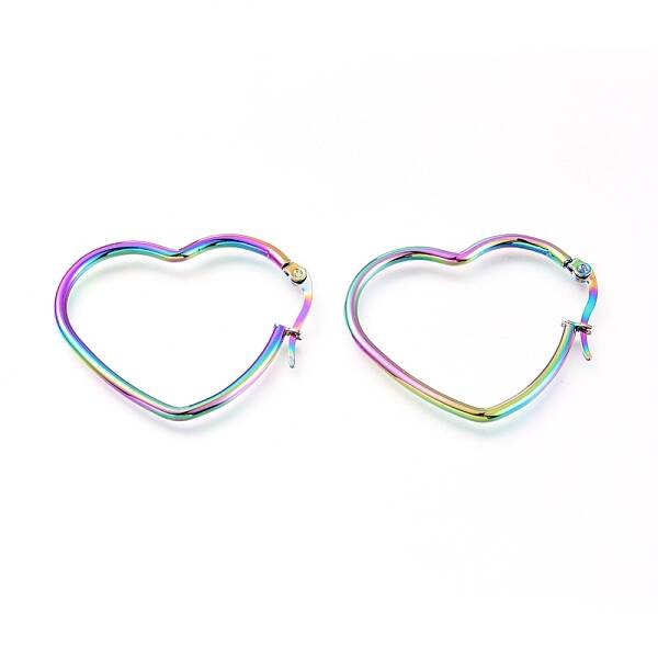 201 Stainless Steel Hoop Earrings