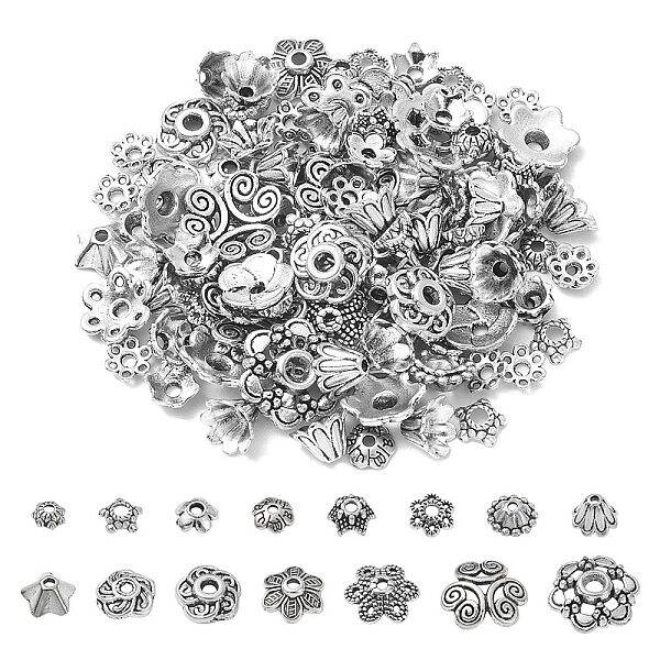 30G Tibetan Style Alloy Flower Bead Caps Sets