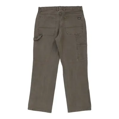Dickies Carpenter Trousers - 34W 29L Khaki Cotton