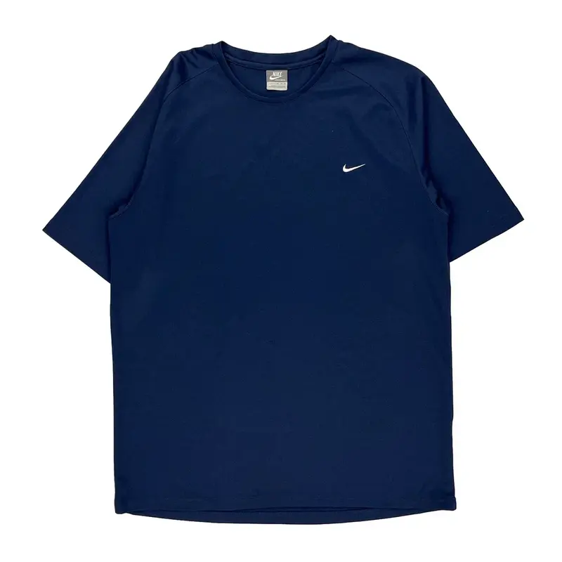 Nike T-Shirt - XL Navy Polyester