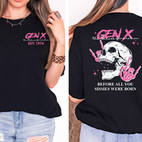 Generation X Custom Year Badass Generation T-shirt, Custom Year Of Birth Shirt, Generation X T Shirt - 100% Cotton Top Unisex...