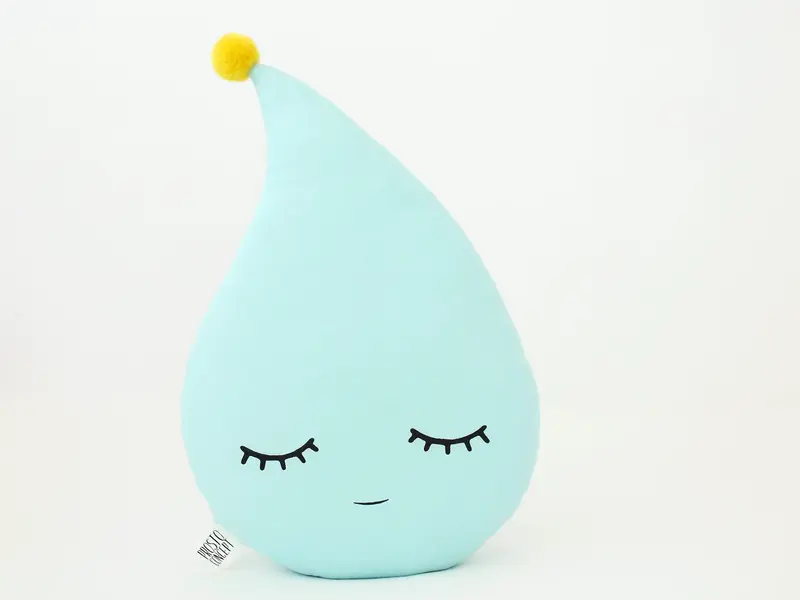 Mint Raindrop Pillow